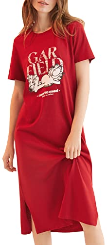 Women'secret Damen 100% Baumwolle Garfield Nachthemd, rot, 38 von women'secret