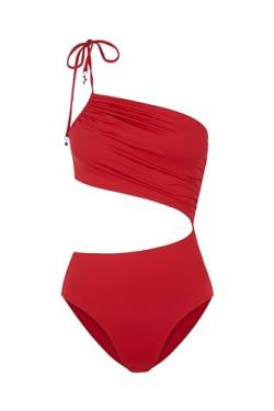 Women'secret Damen Asymmetrischer Trikini Rot Schwimm-Slips, M von women'secret