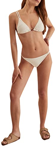 Women'secret Damen Balconette-Bikinioberteil Struktur Weiß Bikini, Elfenbein, 80B von women'secret