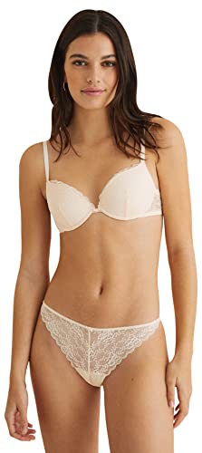 Women'secret Damen Beautiful Klassisch Spitze Weiß BH, Elfenbein, 80B von women'secret