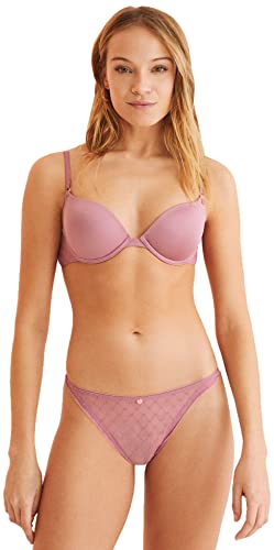 Women'secret Damen Gorgeous Mikrofaser Logo Rosa Push-Up-BH, 80A von women'secret