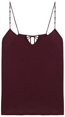 Women'secret Damen Trägertop Struktur Granatrot T-Shirt, Small von women'secret