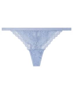 Women'secret Damen lace Tanga Funktionsunterwäsche, MID Blue, L von women'secret