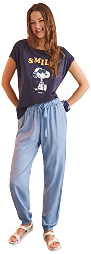 Women'secret Damen top T-Shirt, Marineblau, Large von women'secret