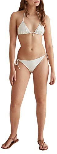 women'secret Damen Bikinihöschen Weiß Bänder Bikini-Unterteile, Elfenbein, XL von women'secret