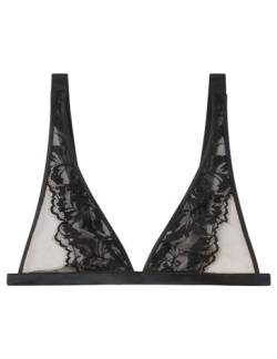 women'secret Damen Fantastischer Neckholder Spitze Transparent BH, schwarz/weiß, 85B von women'secret