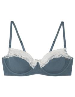 women'secret Damen Pretty Balconette Baumwolle Grün BH, Large von women'secret