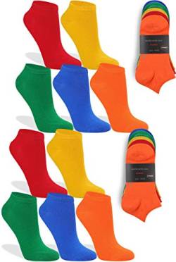 world wide sox | 10 Paar bunte Premium Sneaker Socken aus Baumwolle | 39-42 von world wide sox