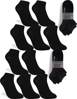 world wide sox | 10 Paar schwarze Premium Sneaker Socken aus Baumwolle | 39-42 von world wide sox