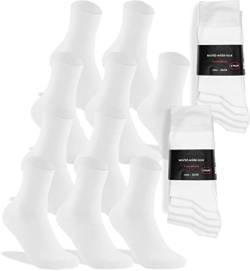 world wide sox | 10 Paar weiße Premium Socken aus Baumwolle | 35-38 von world wide sox