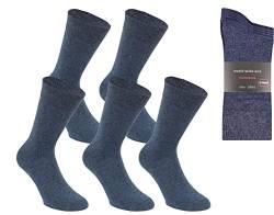 world wide sox | 5 Paar jeansfarbene Premium Socken aus Baumwolle | 35-38 von world wide sox