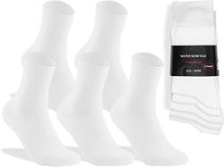 world wide sox 5 Paar weiße Premium Socken aus Baumwolle, 35-38, 5 Paar - Weiß von world wide sox