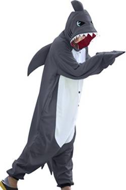 wotogold Herren Tier Shark Pyjamas Cosplay Kostüme Large Grau von wotogold