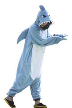 wotogold Herren Tier Shark Pyjamas Cosplay Kostüme Small Hellblau von wotogold