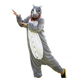 wotogold Men's 1 Tier 1 Rhinoceros Pyjamas Cosplay Kostüme 1 Large Grau von wotogold