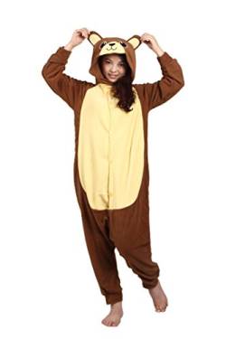 wotogold Tier Bär Pyjama Unisex Erwachsene Cosplay Kostüme Brown von wotogold