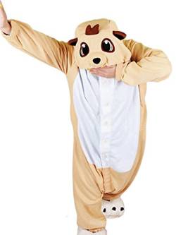 wotogold Tier Erdmännchen Pyjama Unisex Erwachsene Cosplay Kostüme Beige, Size XL von wotogold