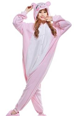 wotogold Tier Rosa Schwein Pyjama Unisex Erwachsene Cosplay Kostüme Rosa M von wotogold