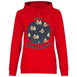 wowshirt Damen Hoodie Holy Guacamole Avocado Weihnachten, Größe:M, Farbe:Red von wowshirt