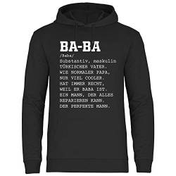 wowshirt Herren Hoodie Baba Definition Türkischer Vater Türkei Geschenk, Größe:XL, Farbe:Black von wowshirt