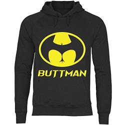 wowshirt Herren Hoodie Buttman Parodie Superheld, Größe:L, Farbe:Black von wowshirt