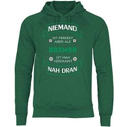 wowshirt Herren Hoodie Fußball Trikot Bremer Bremen, Größe:M, Farbe:Bottle Green von wowshirt