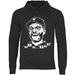 wowshirt Herren Hoodie Jurgen Klopp Liverpool LFC Hahaha, Größe:XL, Farbe:Black von wowshirt