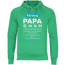 wowshirt Herren Hoodie Papa GmbH Geschenk für Vater Papa Vatertag, Größe:XL, Farbe:Kelly Green von wowshirt