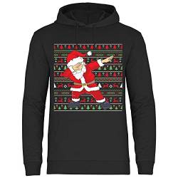 wowshirt Herren Hoodie Tanzender Weihnachtsmann Dabbing Santa Claus Weihnachten, Größe:4XL, Farbe:Black von wowshirt