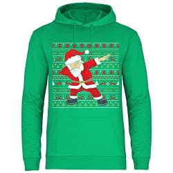 wowshirt Herren Hoodie Tanzender Weihnachtsmann Dabbing Santa Claus Weihnachten, Größe:M, Farbe:Kelly Green von wowshirt