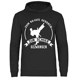 wowshirt Herren Hoodie Zum Karate Geboren Zur Schule Gezwungen Karateka, Größe:S, Farbe:Black von wowshirt