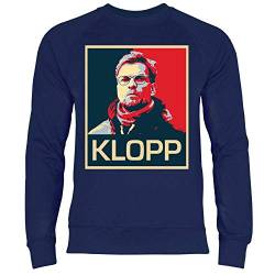 wowshirt Herren Sweatshirt Jurgen Klopp Liverpool Trikot LFC, Größe:L, Farbe:Deep Navy von wowshirt