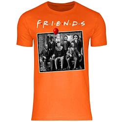 wowshirt Herren T-Shirt Halloween Horror Film Jason Serienmörder, Größe:XXL, Farbe:Orange von wowshirt