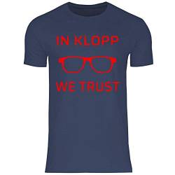 wowshirt Herren T-Shirt In Klopp We Trust Jurgen Klopp Liverpool LFC, Größe:L, Farbe:Navy von wowshirt