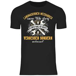 wowshirt Herren T-Shirt Landmaschinen Mechaniker Landwirt Bauer Traktorfahrer Treckerfahrer, Größe:XL, Farbe:Black von wowshirt