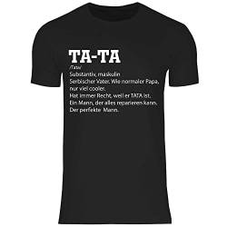 wowshirt Herren T-Shirt Tata Definition Serbischer Vater Serbien Geschenk, Größe:3XL, Farbe:Black von wowshirt