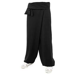 wu designs Baumwolle (Leicht) Kung Fu & Tai Chi Wickelhose Schwarz 165 von wu designs