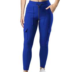 wuitopue Damenhosen Elegant Gerade Hosen Palazzo Hosen Hohe Taille Mit Taschen Bequeme Freizeithosen Elegant Loose Lounge Hosen Outdoor Hosen Jogging Hosen Trainingshosen Hosen Culottes von wuitopue