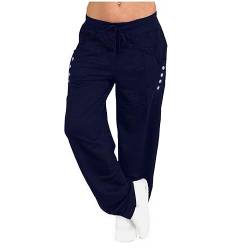 wuitopue Jogginghose Damen Baumwolle Lang Freizeithosen,High Waist,Lässige Loose Einfarbige,Oversize,mit Taschen,Laufhosen,Fitness,Workout Hose, Sporthose,Trainingshose,Freizeithose von wuitopue