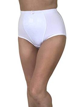 wundershop 2 Stück Miederhose stütz und formt in Farbe Weiss 75 80 85 90 95 100 105 110 Größe 105 von wundershop