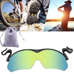 wuwuhen Clip Cap Sports Sunglasses,Mens Clip on Sunglasses for Fishing Biking Hiking Cycling Eyewear,Polarized Uv400 Protection (1 PCS A) von wuwuhen