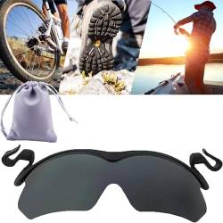 wuwuhen Clip Cap Sports Sunglasses,Mens Clip on Sunglasses for Fishing Biking Hiking Cycling Eyewear,Polarized Uv400 Protection (1 PCS C) von wuwuhen