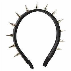 Rock Stirnband Für Männer Spikes Stirnband Gothic Tiaras Nieten Stirnband Steampunk Punk Stirnband Leder Spikes Kopfschmuck Rock Stirnbänder Für Männer von xbiez