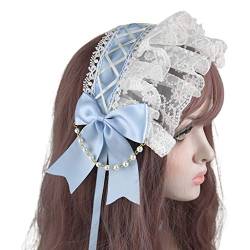 Rüschen Spitzenband Bowknot Stirnband Cosplay Kopfschmuck Japanische Süße Schöne Kette Dienstmädchen Haarschmuck Stirnband Waschendes Gesicht von xbiez