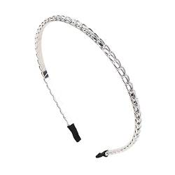 Stirnbänder für Damen, Metall-Stirnband, dünnes Stirnband, Metallkette, Stirnband, Kette, Haarreif, Stirnbänder für Damen, Metall von xbiez