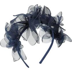 Tüll-Blumen-Haarbänder, schöne Prinzessinnen-Kopfbedeckung, große Blume, Haarbänder, Zubehör, Frühlings-Haarbänder, Geburtstagsparty, Mädchen, Tüll-Haarband von xbiez