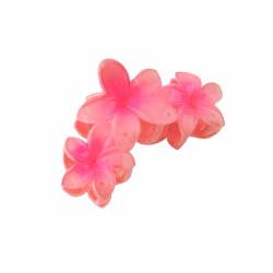 Zarte bunte Blumen-Haarspange für Damen und Mädchen, Hautpflege, Make-up, Haarspange für dünnes Haar, rutschfest, zarte Haarspange (Rosa) von xbiez