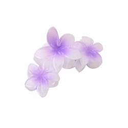 Zarte bunte Blumen-Haarspange für Damen und Mädchen, Hautpflege, Make-up, Haarspange für dünnes Haar, rutschfest, zarte Haarspange (lila) von xbiez