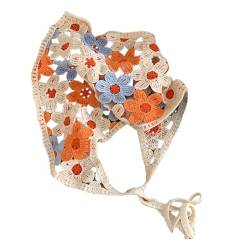 Zartes Frühlingskopftuch für Damen, modisch, gestrickt, Blumenhaarband, perfektes elastisches Haarband von xbiez