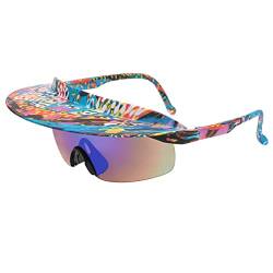 xbiez Sonnenbrille mit winddichter Sonnenbrille, Sonnenbrille, Fahrrad-Sonnenbrille, Befestigung an der Sonnenbrille, Gelbe Wasserübertragung von xbiez